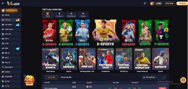 Thể Thao VIN88 – Nền Tảng Cá Cược Thể Thao Trực Tuyến Đáng Chú Ý